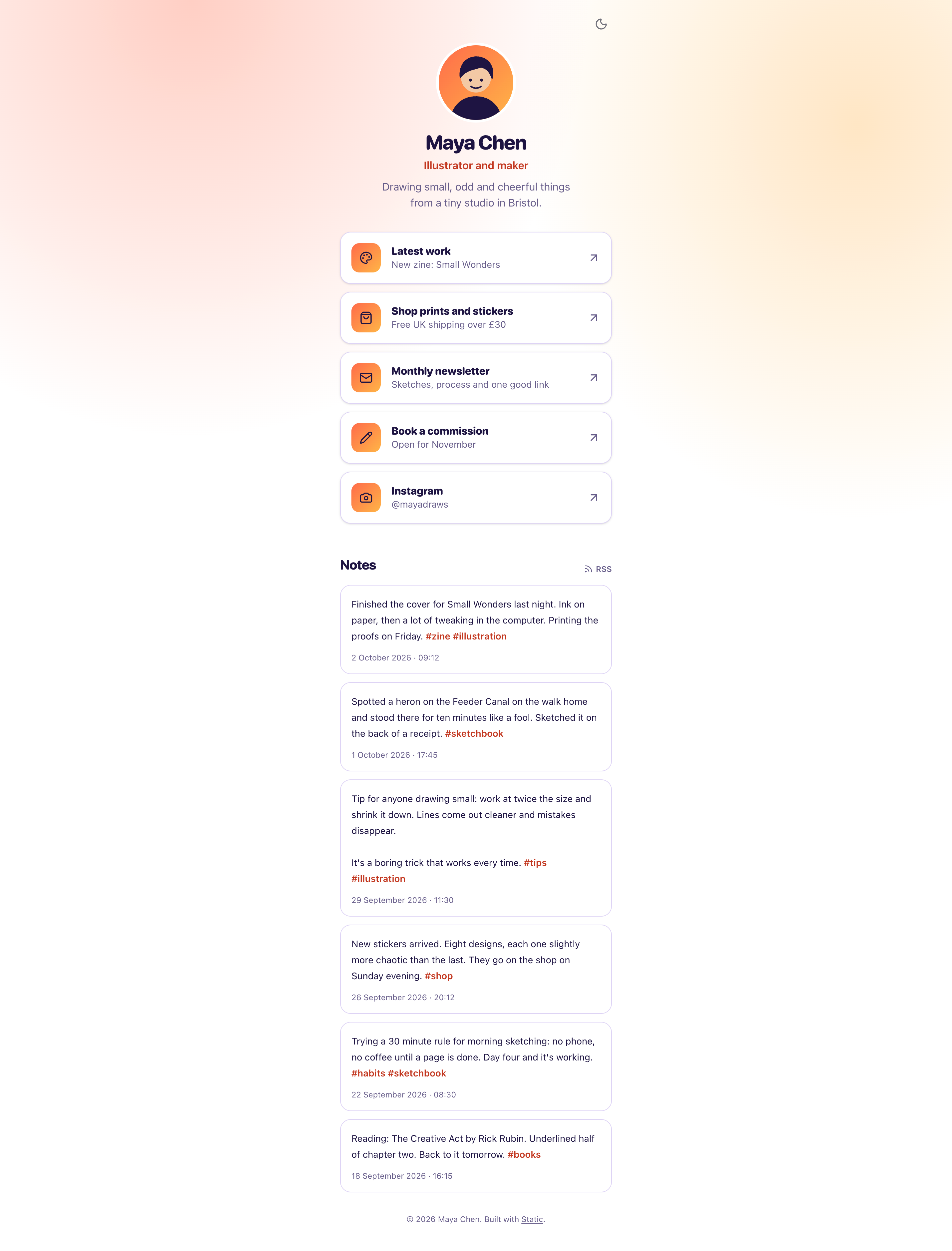 Personal Site with Microblog